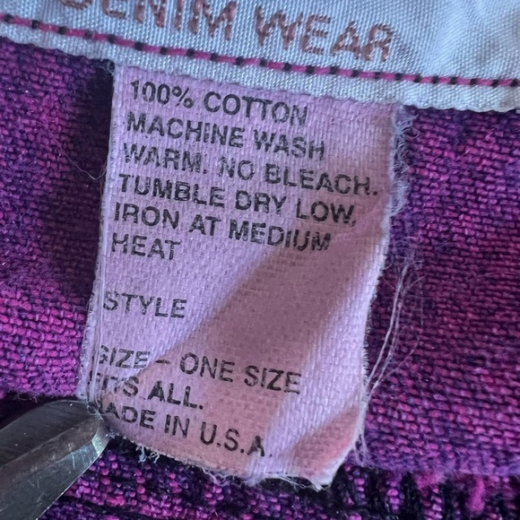 VINTAGE 1980s Sundance Button Down Lightweight Jacket Pink Tribal One Size 80s - Picture 11 of 12